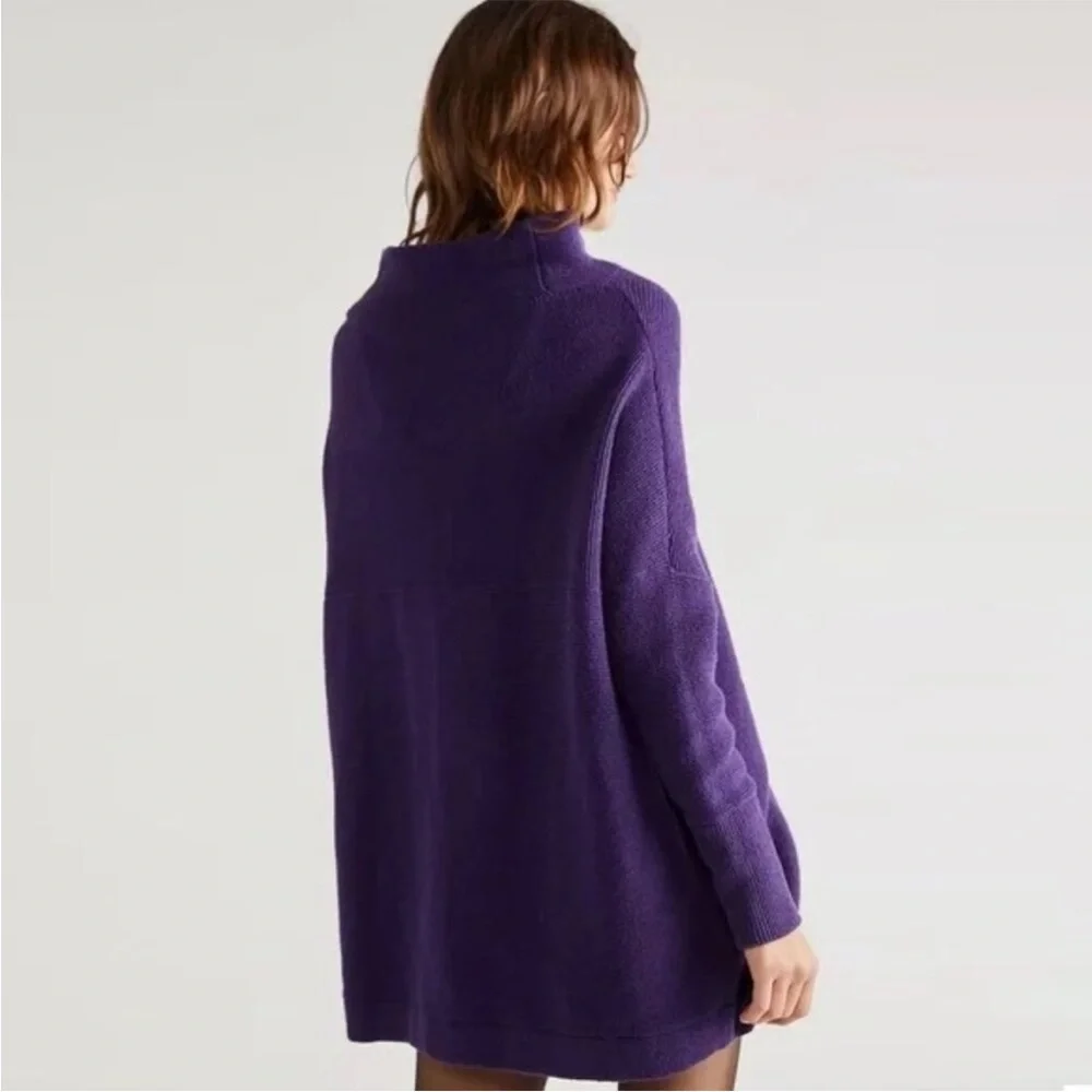 Free People Ottoman Slouchy Tunic Sweater Gothic Grape Size Small